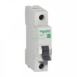 Автоматический модульный выключатель easy 9 1п c 6а 4.5ка schneider electric ez9f34106