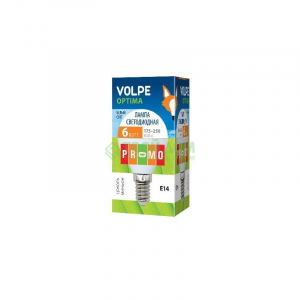 Лампочка Volpe LED-G45-6W/NW/E14/FR/O КАРТОН