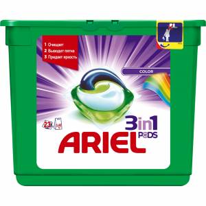 Капсулы для стирки Ariel Pods 3 в 1 Color 23 шт