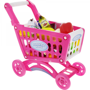 Игровой набор "Помогаю Маме" Продуктовая корзина-тележка, 53 предмета ABtoys PT-00358