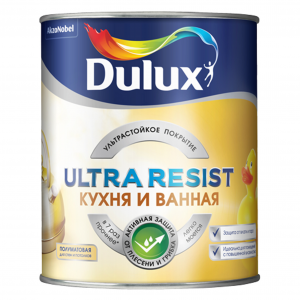 Краска Dulux Ultra Resist для кухни и ванной BW полуматовая