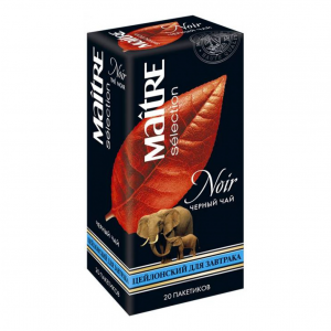 Чай черный Maitre Selection Noir для завтрака в пакетиках