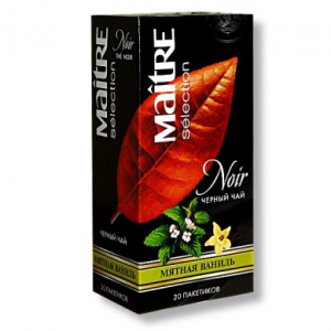 Чай черный Maitre Selection Noir мятная ваниль в пакетиках