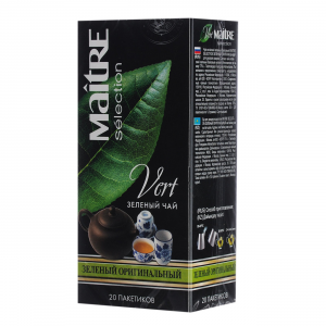 Чай зеленый Maitre Selection Vert Оригинальный в пакетиках