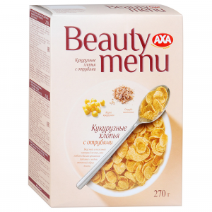 Хлопья AXA Beauty menu кукурузные с отрубями