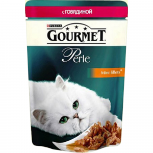 Корм для кошек GOURMET Perle говядина в подливе