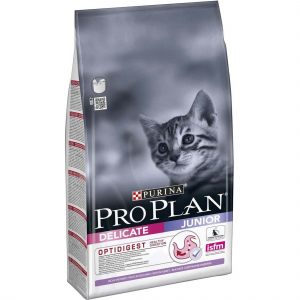 Корм для кошек PRO PLAN Junior Delicate для котят с чувствительным пищеварением, с индейкой, 1,5 кг
