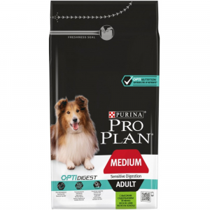 Корм для собак PRO PLAN Optidigest Adult средних пород с чувствительным пищеварением ягненок рис