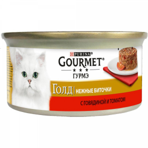 Корм для кошек GOURMET Gold Нежные биточки Говядина и томаты