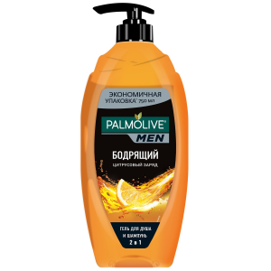 Гель для душа Palmolive men "Цитрусовый заряд" для тела и волос