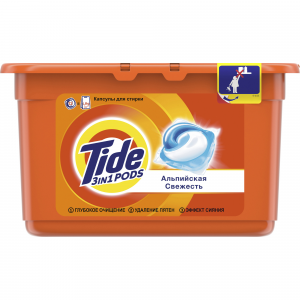 Капсулы для стирки Tide 3 в 1 Pods Альпийская свежесть 12 шт