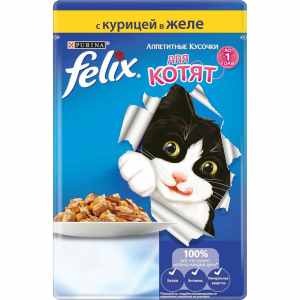 Корм для котят FELIX Курица в желе