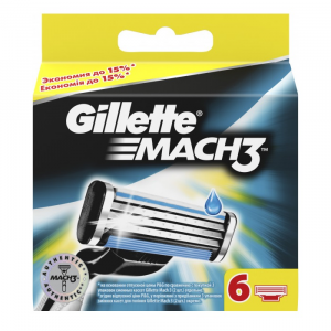 Кассеты сменные для бритья 6 шт. Gillette Mach 3 (MAG-81658795)