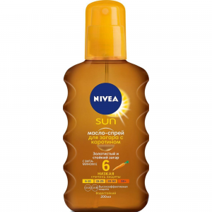 Масло-спрей Nivea солнцезащитное для загара Spf 6