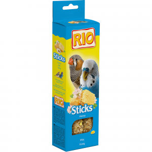 Лакомство для волнистых попугайчиков и экзотов RIO "Sticks", с медом