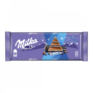 Шоколад Milka молочный с начинкой со вкусом ванили и печеньем Орео