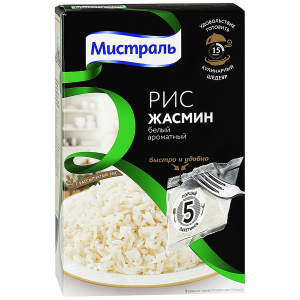 Рис Мистраль Жасмин белый ароматный в пакетиках 5х80 г