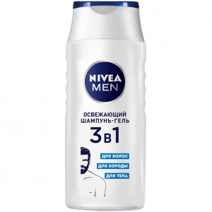 Гель-шампунь для душа Nivea Men Освежающий 3 в 1