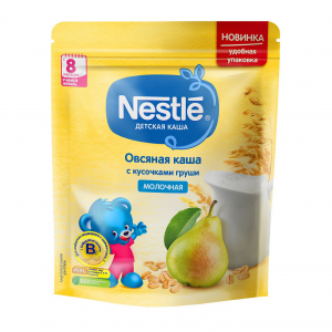 Каша молочная Nestle овсяная с кусочками груши с 8-ми месяцев 220 г
