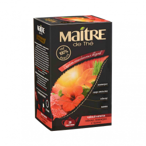 Напиток Maitre de The чайный гибискус лемонграсс и малина в пакетиках