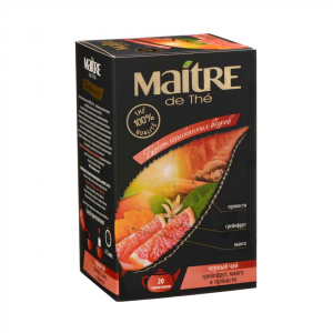 Чай Maitre de The черный грейпфрут манго и пряности в пакетиках
