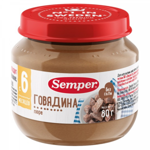 Пюре Semper Говядина (с 6 месяцев)