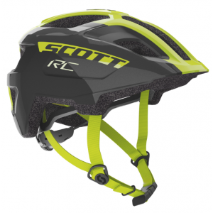 Шлем подростковый велосипедный SCOTT Spunto Junior Plus (CE), black/radium yellow, 2020 (Размер: onesize)