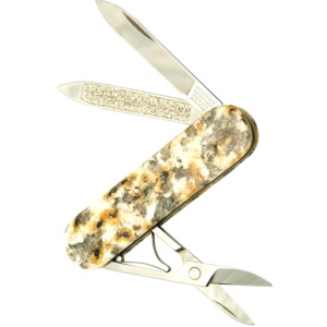 Нож-брелок Victorinox LE 74 мм 4 функции рукоять из натур камня "Baltic "(подар.упаковка) 0.6500.58
