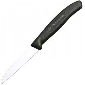 6.7403 Нож victorinox для резки и чистки овощей, лезвие прямое 8 см, черный Victorinox