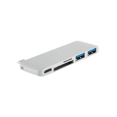 Адаптер USB-C Red Line для ноутбука 5 в 1, серебристый