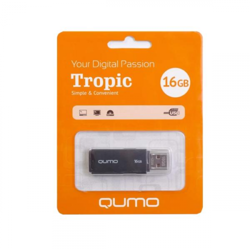 USB-накопитель Qumo Tropical USB 2.0 16GB Black