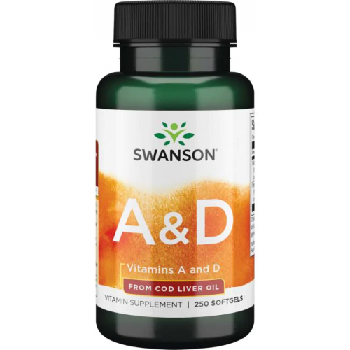 Swanson Vitamin A & D, 250 капс