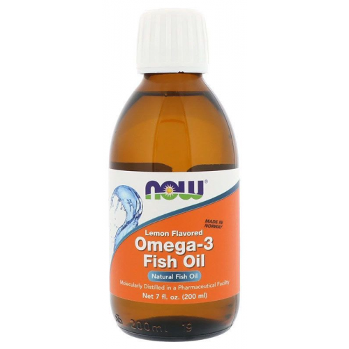 NOW Omega 3 fish oil (Lemon), 200 мл