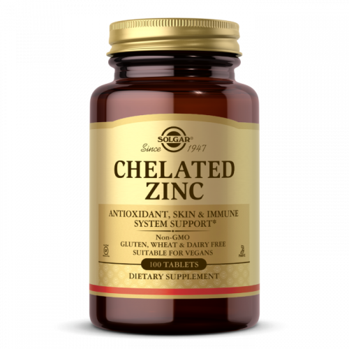 Solgar Chelated Zinc Tablets, 100 таб