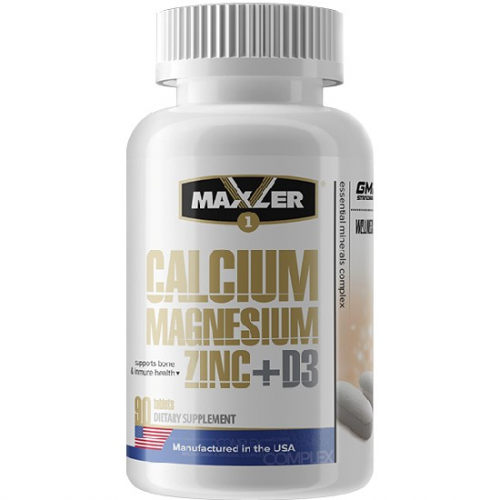 Maxler Calcium Magnesium Zinc + D3, 90 таб