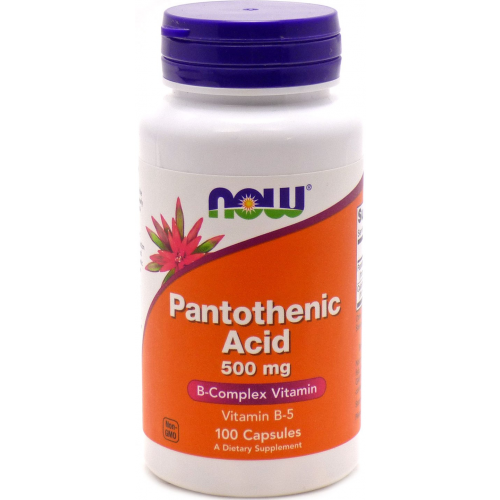 NOW Pantothenic Acid 500 мг, 100 капс