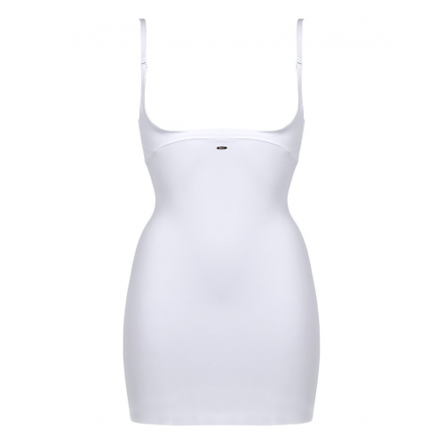 Женское нижнее платье белого цвета с глубоким вырезом под бюст и с корректирующим эффектом Charmante UINQ 011310 - белый