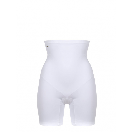 Удивительные женские шорты высокой посадки из белой эластичной ткани с моделирующим эффектом Charmante UINP 011316 - белый