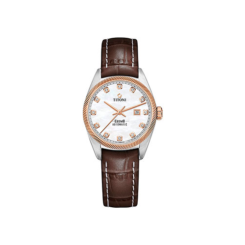 Швейцарские наручные женские часы Titoni 818-SRG-ST-622. Коллекция Cosmo