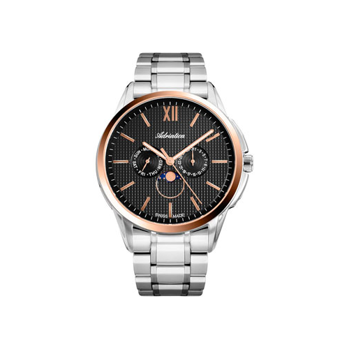 Швейцарские наручные мужские часы Adriatica 8283.R166QF. Коллекция Moonphase