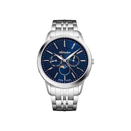 Швейцарские наручные мужские часы Adriatica 8306.5115QF. Коллекция Moonphase