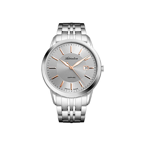 Швейцарские наручные мужские часы Adriatica 8306.51R7Q. Коллекция Classic
