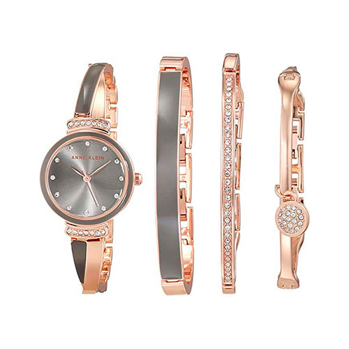 fashion наручные женские часы Anne Klein 2716GYST. Коллекция Box Set