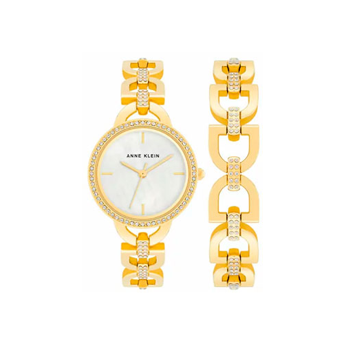 fashion наручные женские часы Anne Klein 4104GPST. Коллекция Crystal