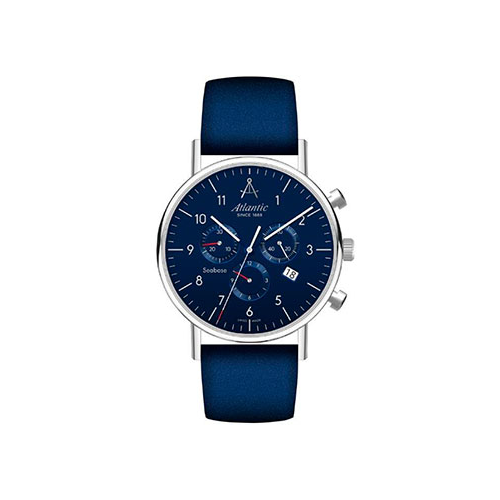 Швейцарские наручные мужские часы Atlantic 60452.41.55. Коллекция Seabase Chrono