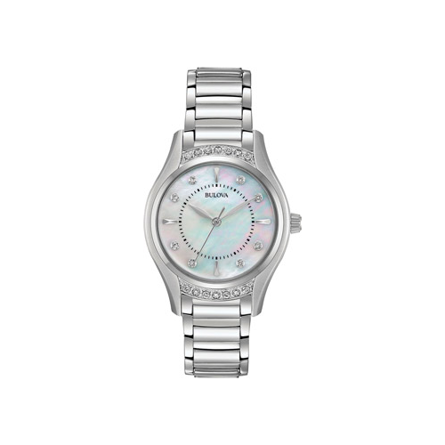 Японские наручные женские часы Bulova 96R216. Коллекция Diamonds