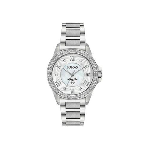 Японские наручные женские часы Bulova 96R232. Коллекция Marine Star