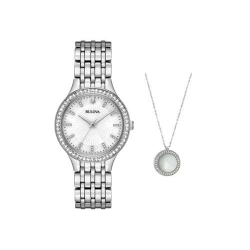 Японские наручные женские часы Bulova 96X146. Коллекция Crystal Ladies
