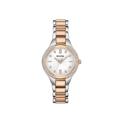 Японские наручные женские часы Bulova 98R272. Коллекция Diamonds