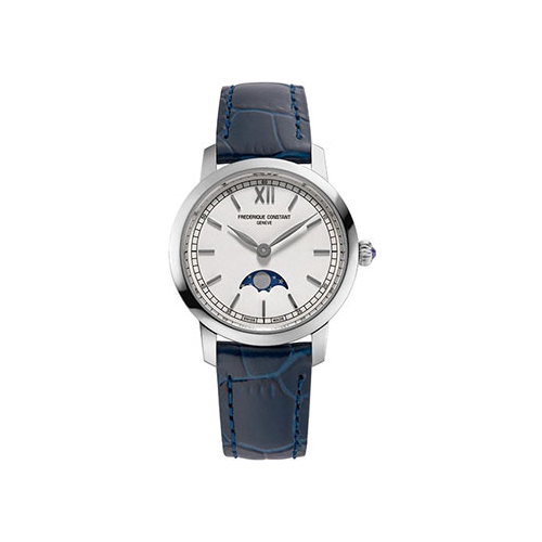 Швейцарские наручные женские часы Frederique Constant FC-206SW1S6. Коллекция Slim Line Moonphase